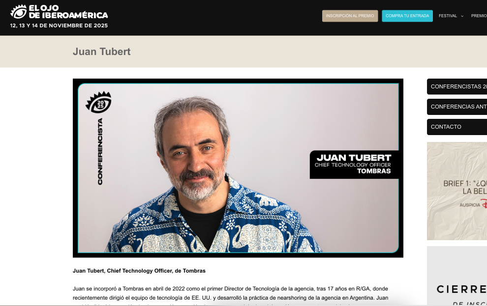 Speaking at Ojo de Iberoamerica about AI in November 2025